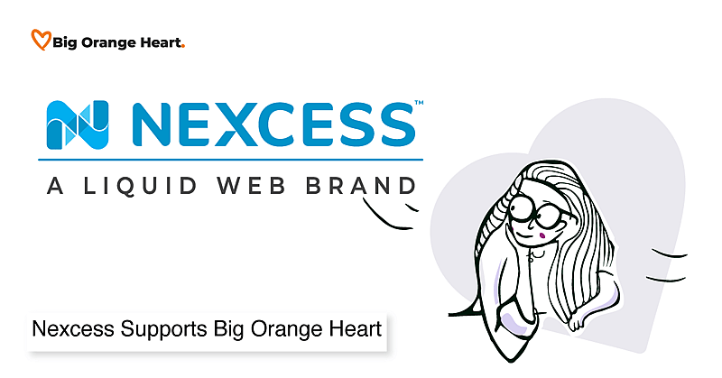 Nexcess Support Big Orange Heart