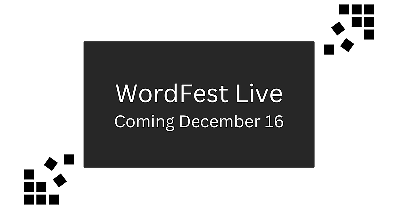 WordFest Live coming December 16