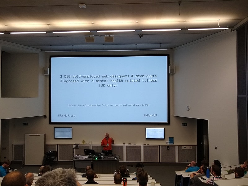 Big Orange Heart impact report being spoken about at WordCamp Manchester