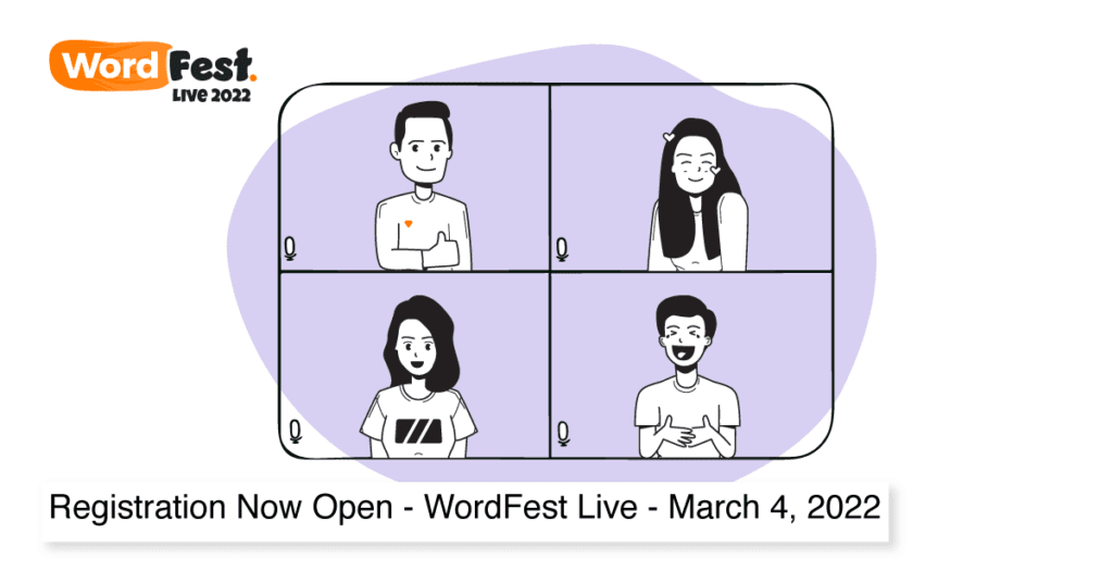 Registration Now Open WordFest Live - March 4, 2022
